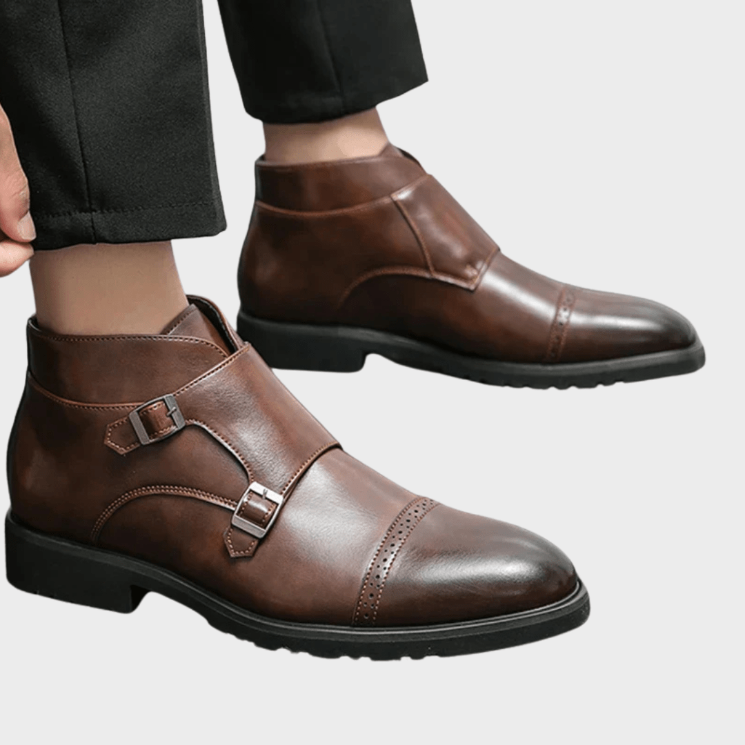 Darrell | Stiefeletten aus Leder mit Doppelschnalle - Sopheria