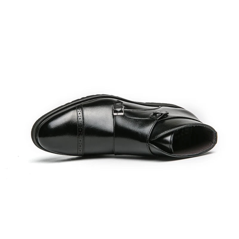 Darrell | Stiefeletten aus Leder mit Doppelschnalle