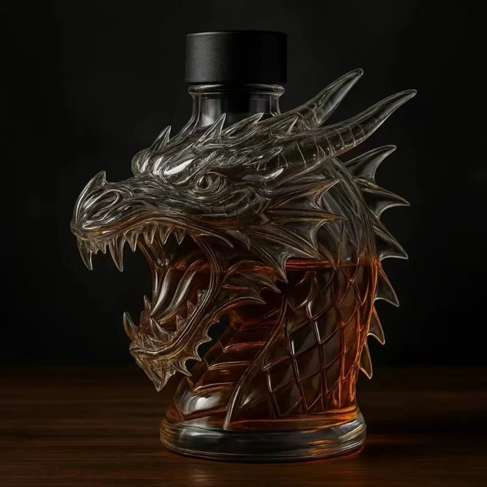 DrachenDekanter™ / Einzigartige Glasflasche für Spirituosen, legendäres Barzubehör-Geschenk für Männer - Sopheria