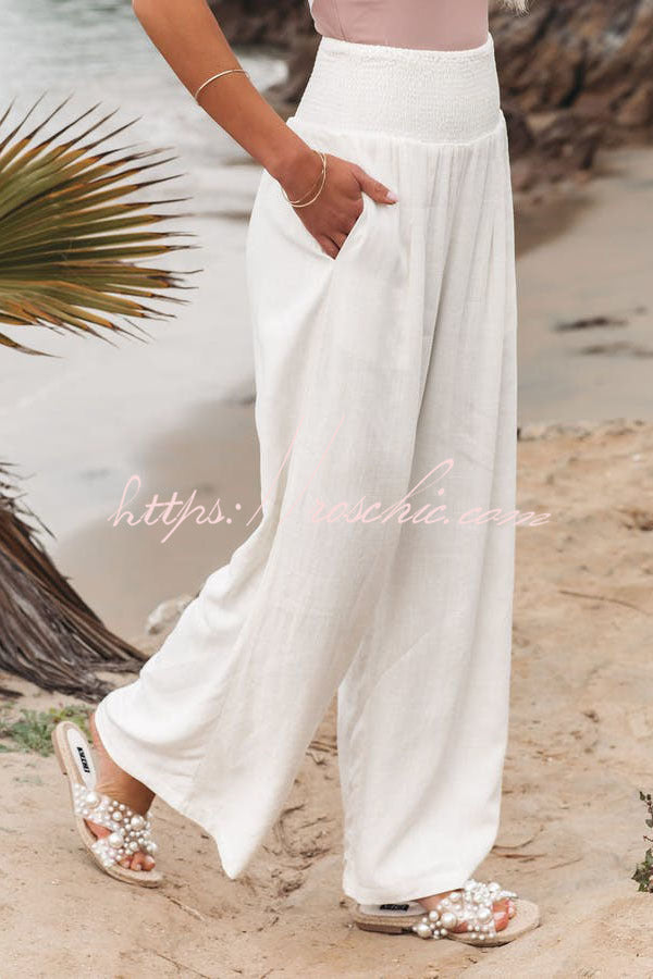 Nikoline Luftige Smocked-Hose mit Taschen