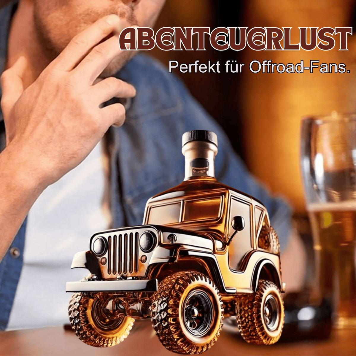 FahrerFlasche™ / Whiskeyflasche im Retro-Auto-Design - Sopheria
