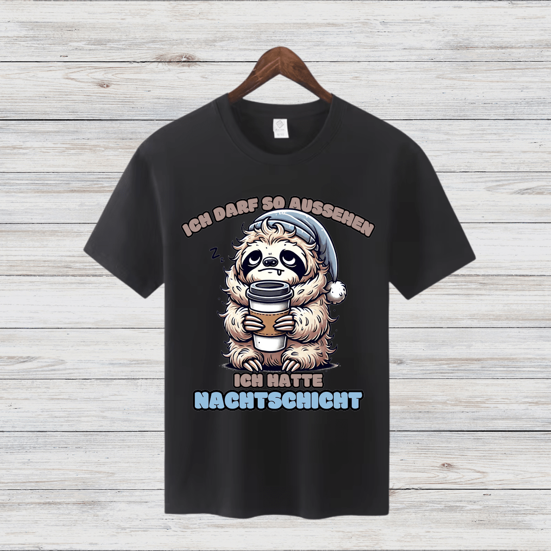 Faultier Nachtschicht | Lustiges Wintershirt | Humorvolles Faultier Design | Statement Shirt für kalte Tage - Sopheria
