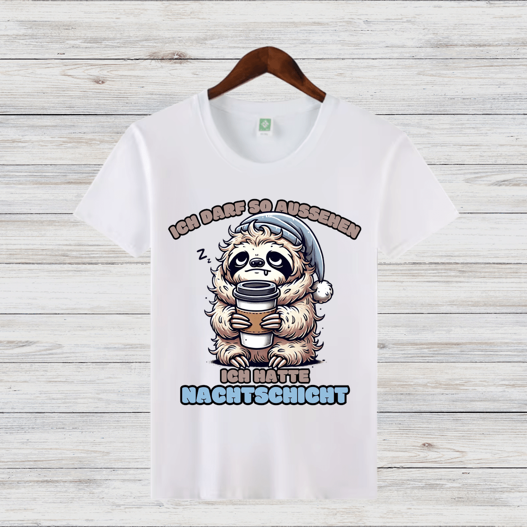 Faultier Nachtschicht | Lustiges Wintershirt | Humorvolles Faultier Design | Statement Shirt für kalte Tage - Sopheria
