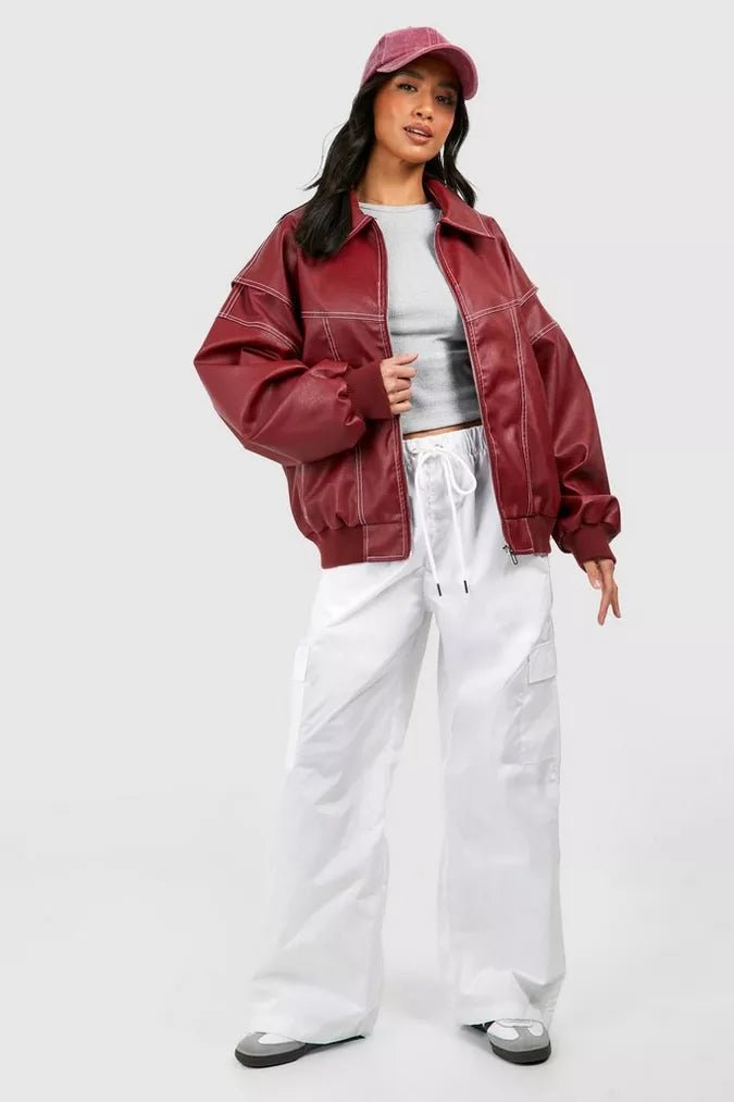 Faye™ – Übergroße Lederjacke - Sopheria