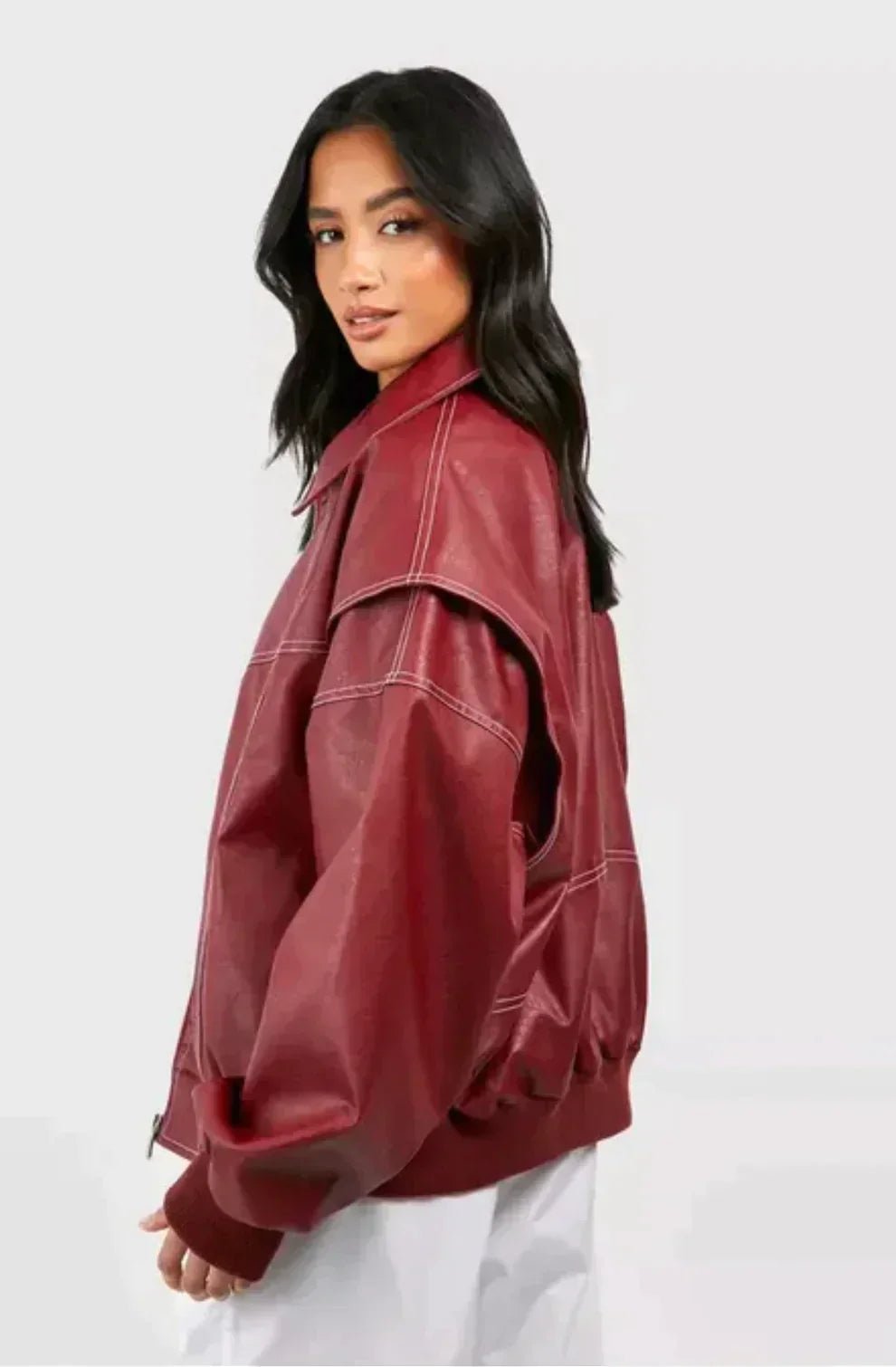 Faye™ – Übergroße Lederjacke - Sopheria