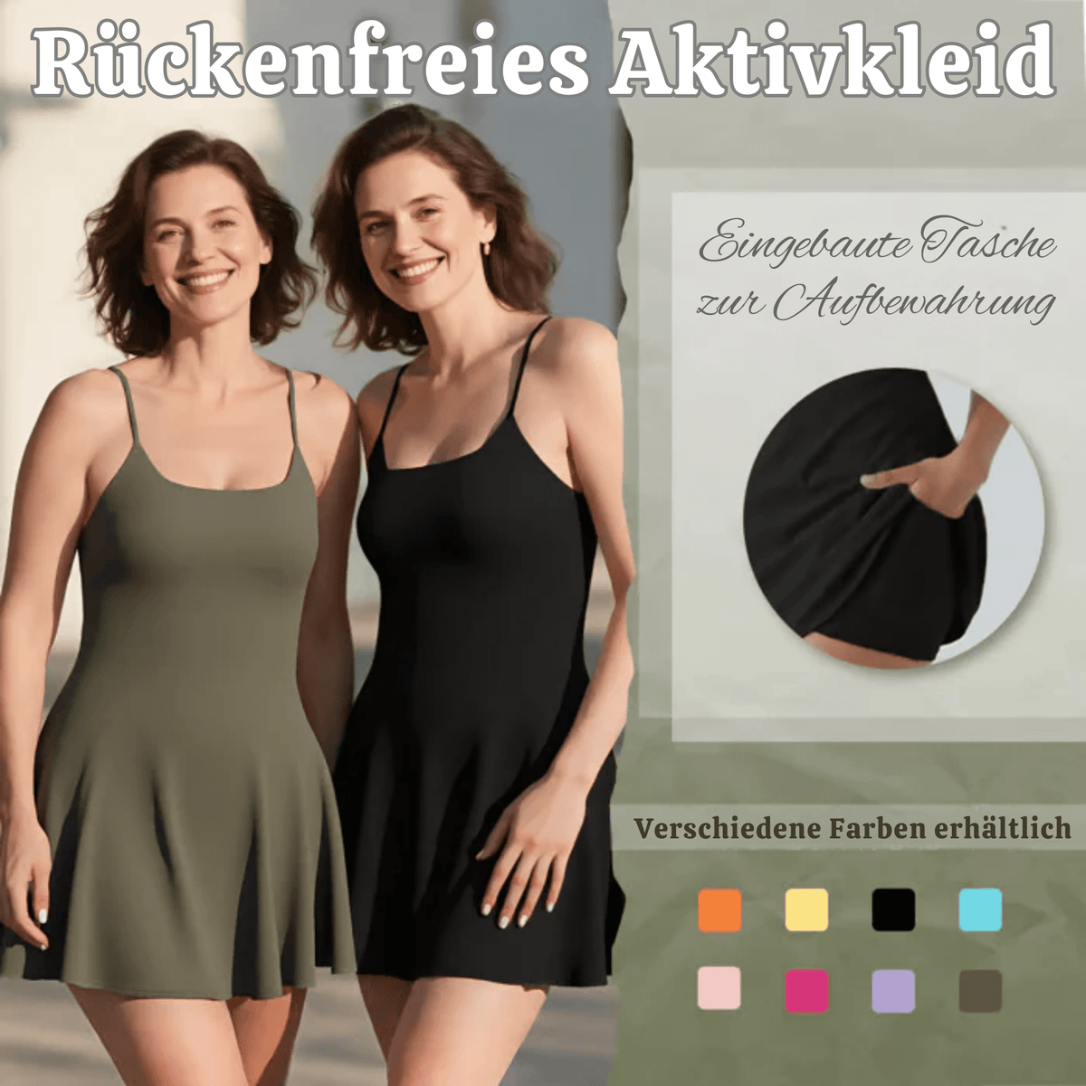 FitFinesse™ / Rückenfreies Fitnesskleid für mühelosen Stil und optimalen Halt - Sopheria