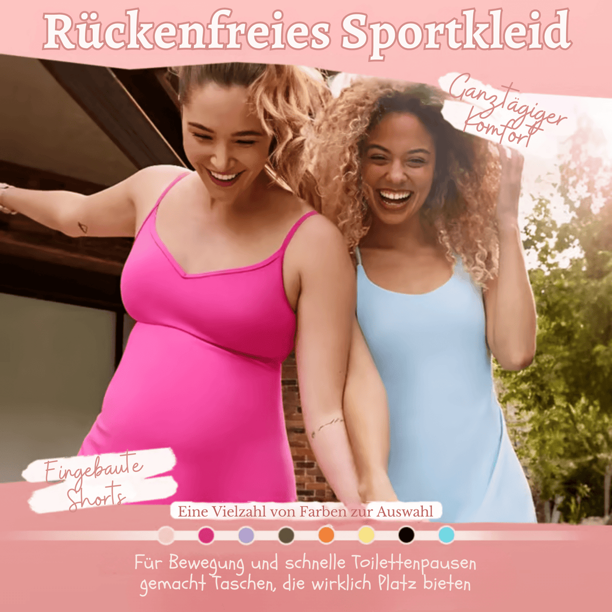 FitFinesse™ / Rückenfreies Fitnesskleid für mühelosen Stil und optimalen Halt - Sopheria