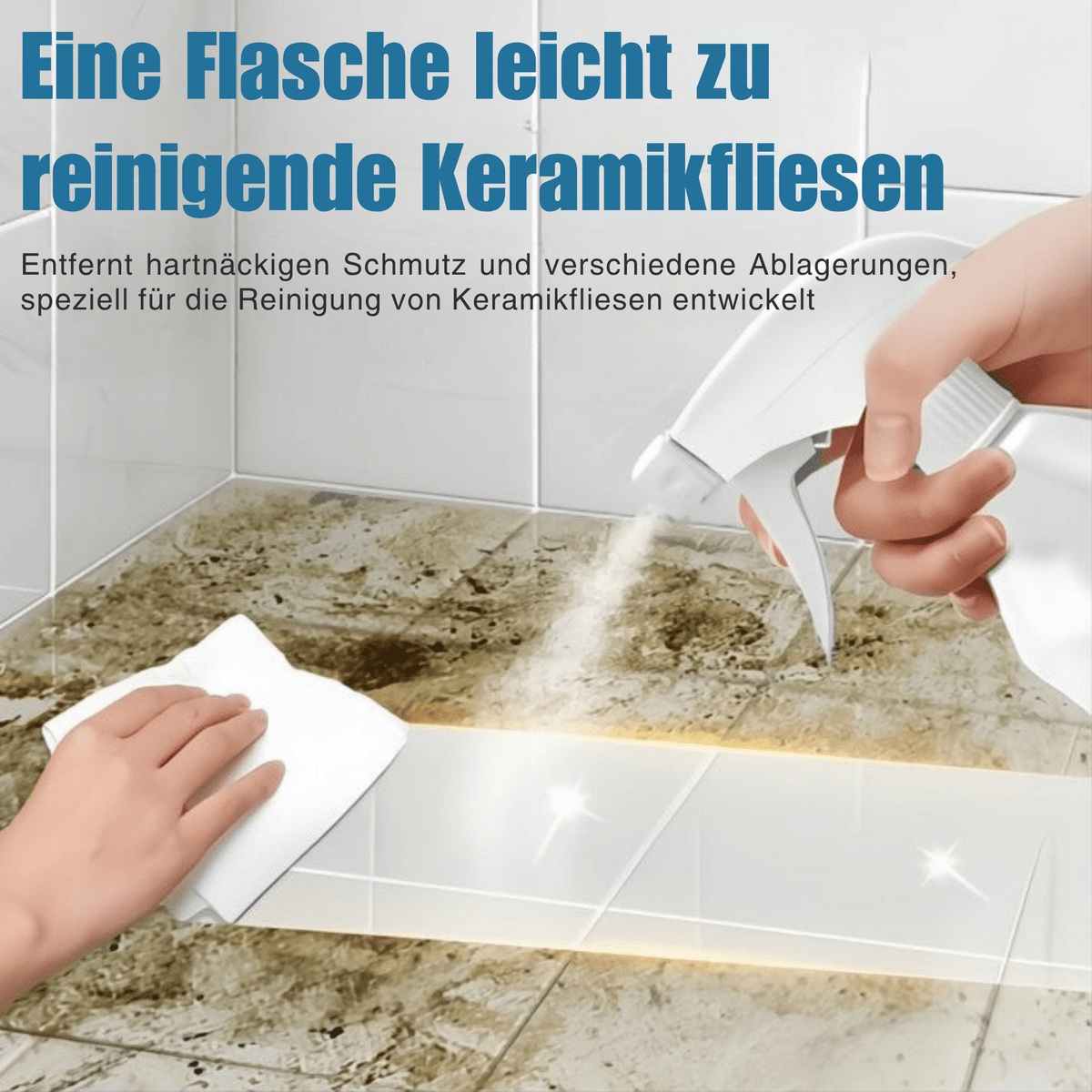 FleckFlucht™ / Fliesenreiniger, der Schlamm und Flecken verschwinden lässyt - Sopheria