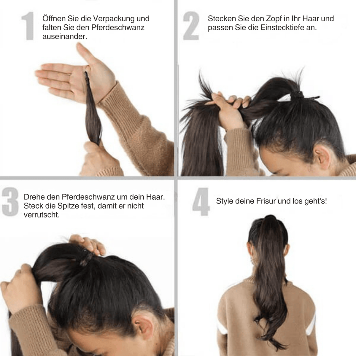 GlanzZopf™ / Pferdeschwanzverlängerung (1+1 GRATIS) - Sopheria
