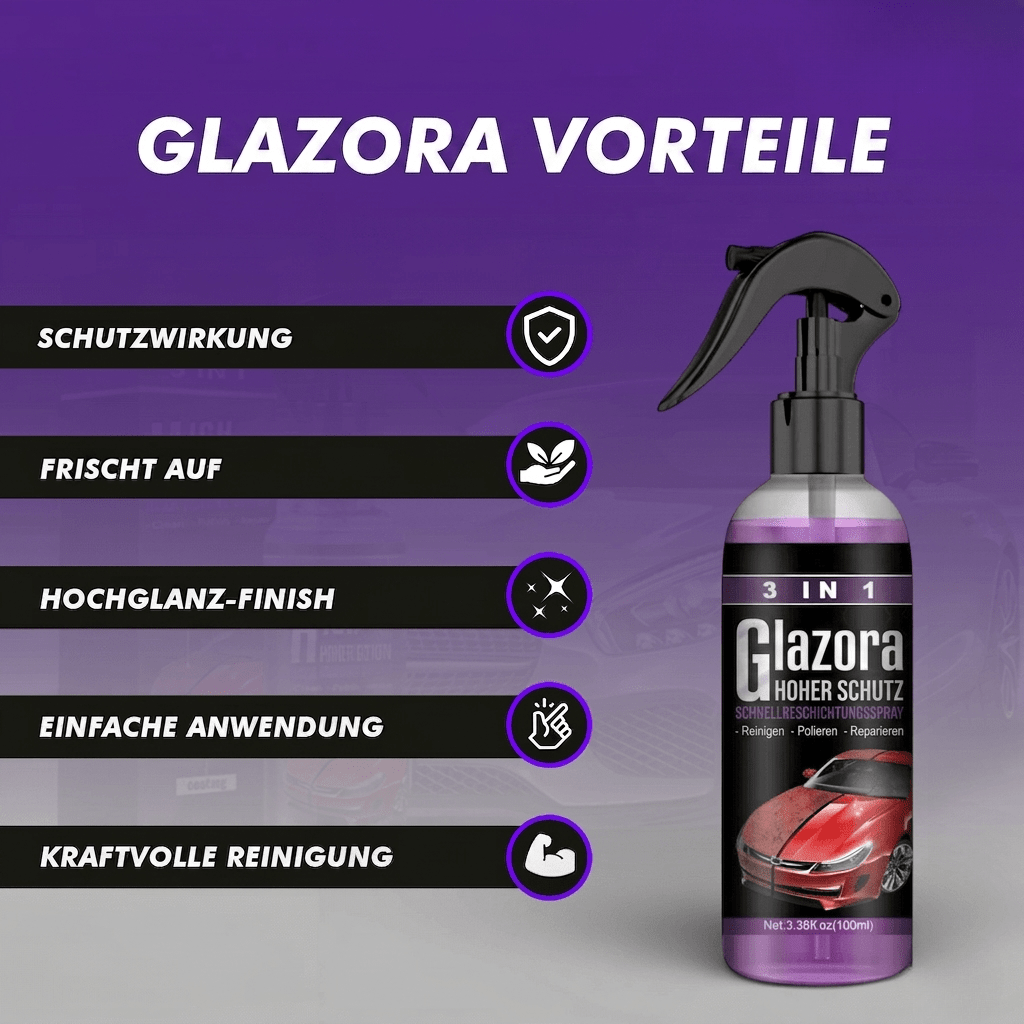 Glazora - 3-in-1 Keramik-Beschichtung für Glanz & Schutz - Sopheria