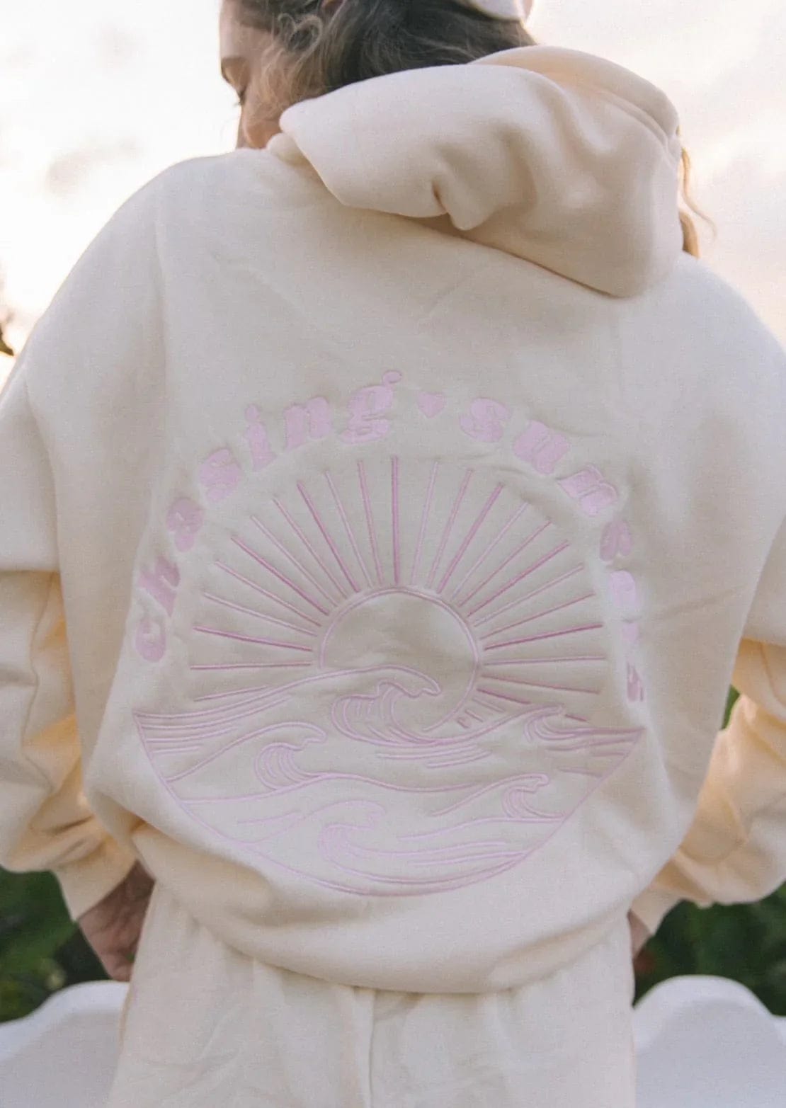 Tanja™ / Sonnenuntergang Wellen Hoodie