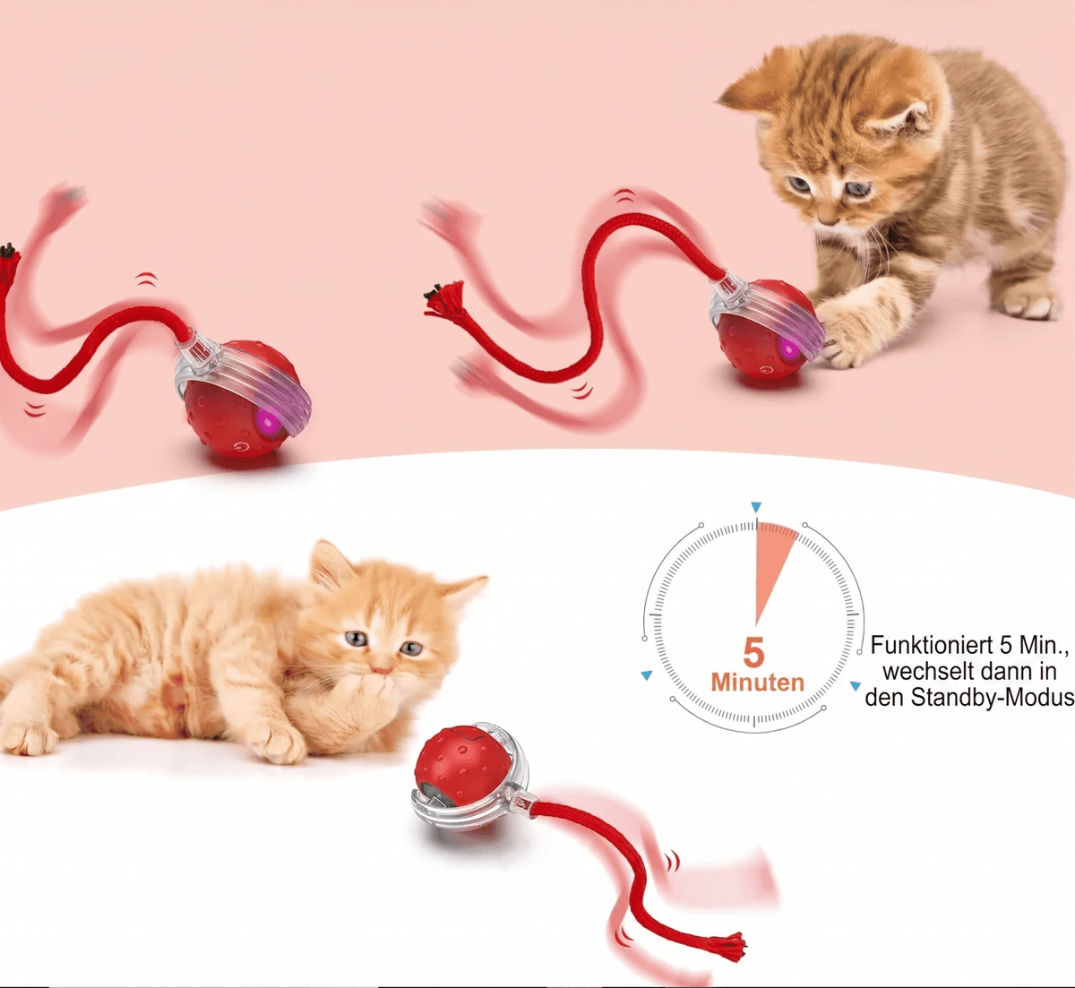 Glowpaws - LED Spielball für aktive Hunde & Katzen - Sopheria