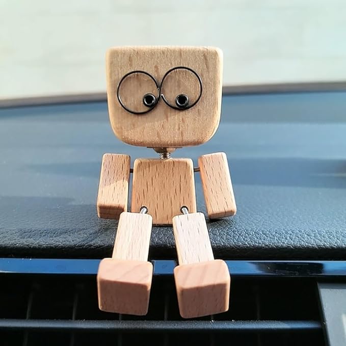 HolzFreund – Wackel Holzfigur mit Magnet Gesichtern - Sopheria