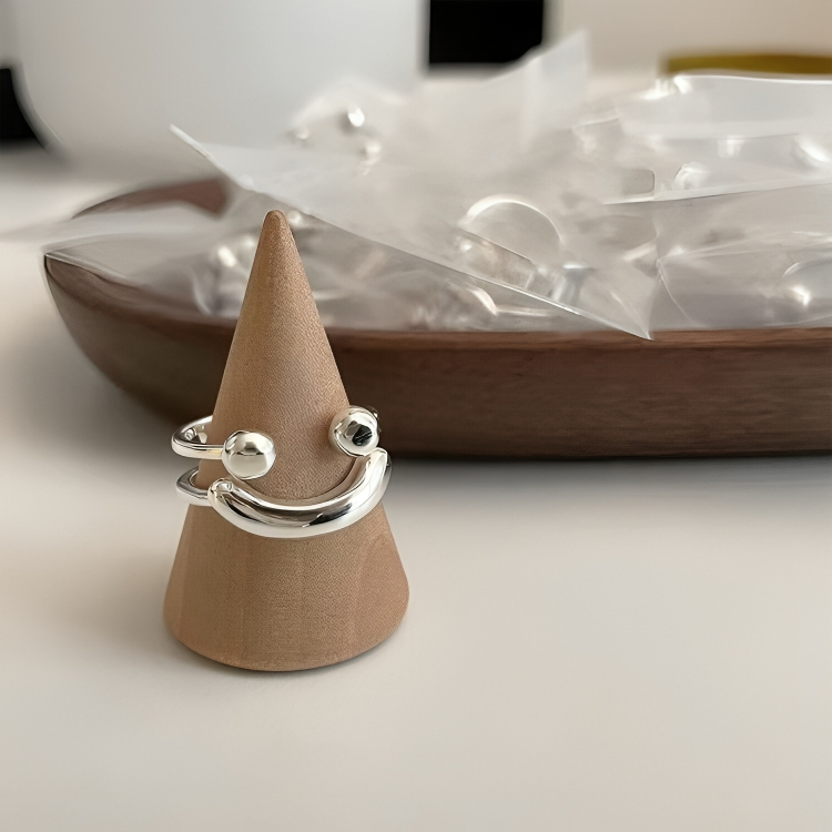 LächelLupen™ / Smiley Verstellbarer Ring
