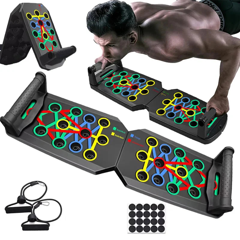 PushProfi™ / Faltbares Liegestützbrett: Ganzkörpertraining überall