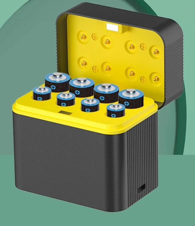 PowerPaket⢠/ SuperCharger Wiederaufladbare AA/AAA Lithium-Batterien mit Ladegerät