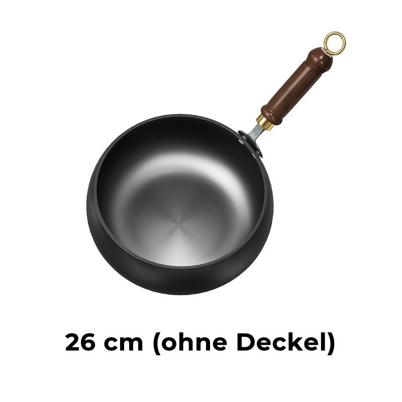 Ironova - 100% reiner Gusseisen-Wok, unbeschichtet und natürlich Antihaft - Sopheria