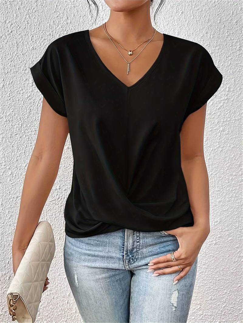 Kaira – Modisches Top mit V-Ausschnitt und Twist-Detail - Sopheria
