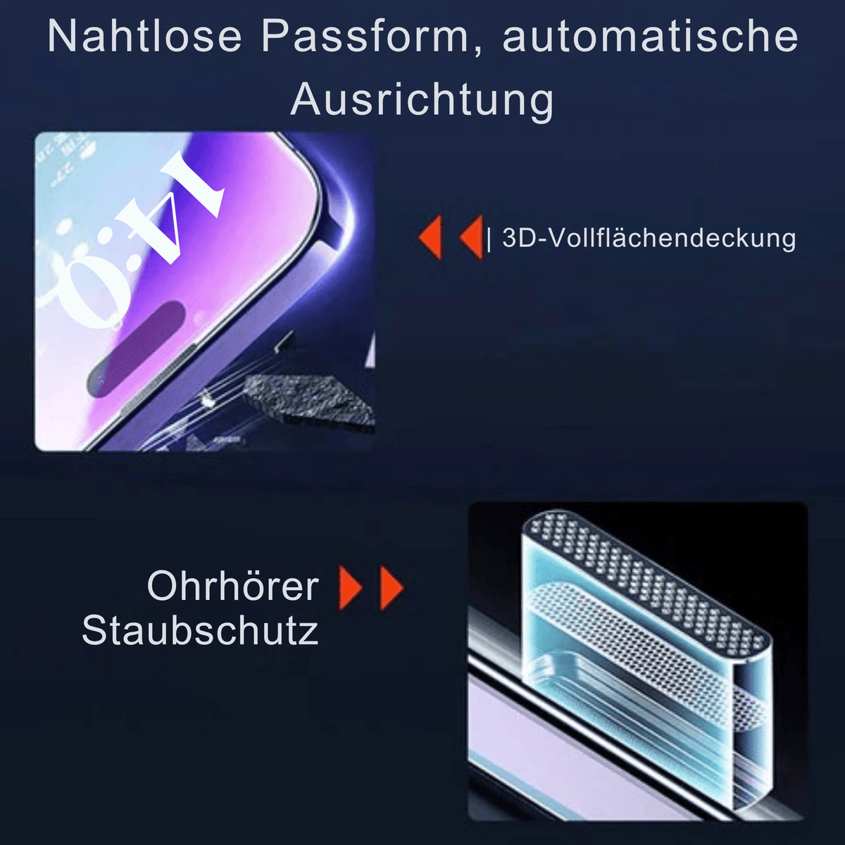 KlarEdge™ / Hochwertige staubfreie Displayschutzfolie - Sopheria
