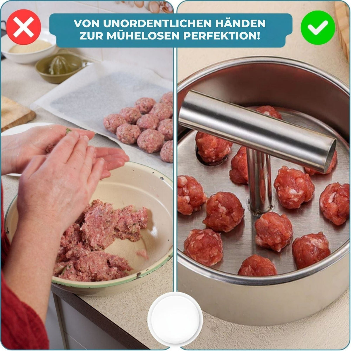 KlopsKönig™ / Edelstahl-Frikadellenform - Sopheria