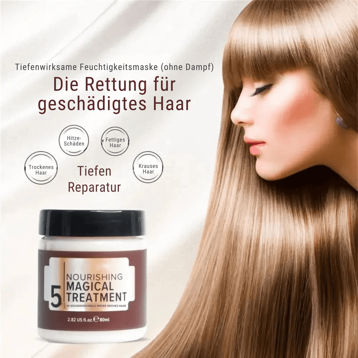 Kollagen Reparatur Haarcreme für Intensive Pflege - Nourishing Magical Treatment - Sopheria