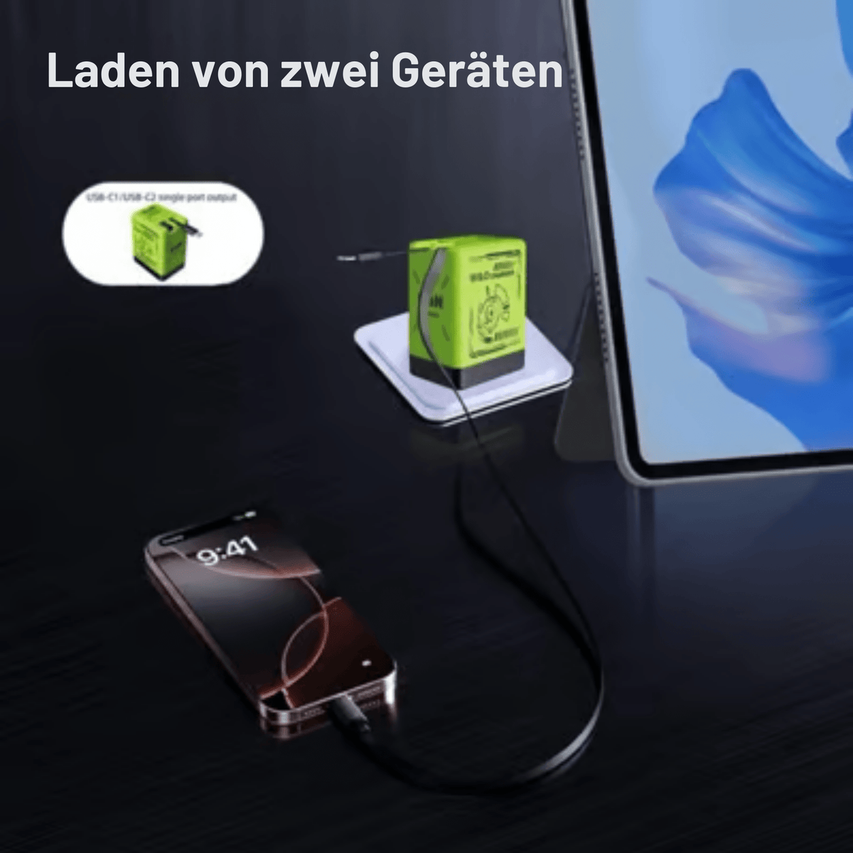 LadeLicht™ / Duale Port GaN Hochgeschwindigkeits Ladegerät - Sopheria