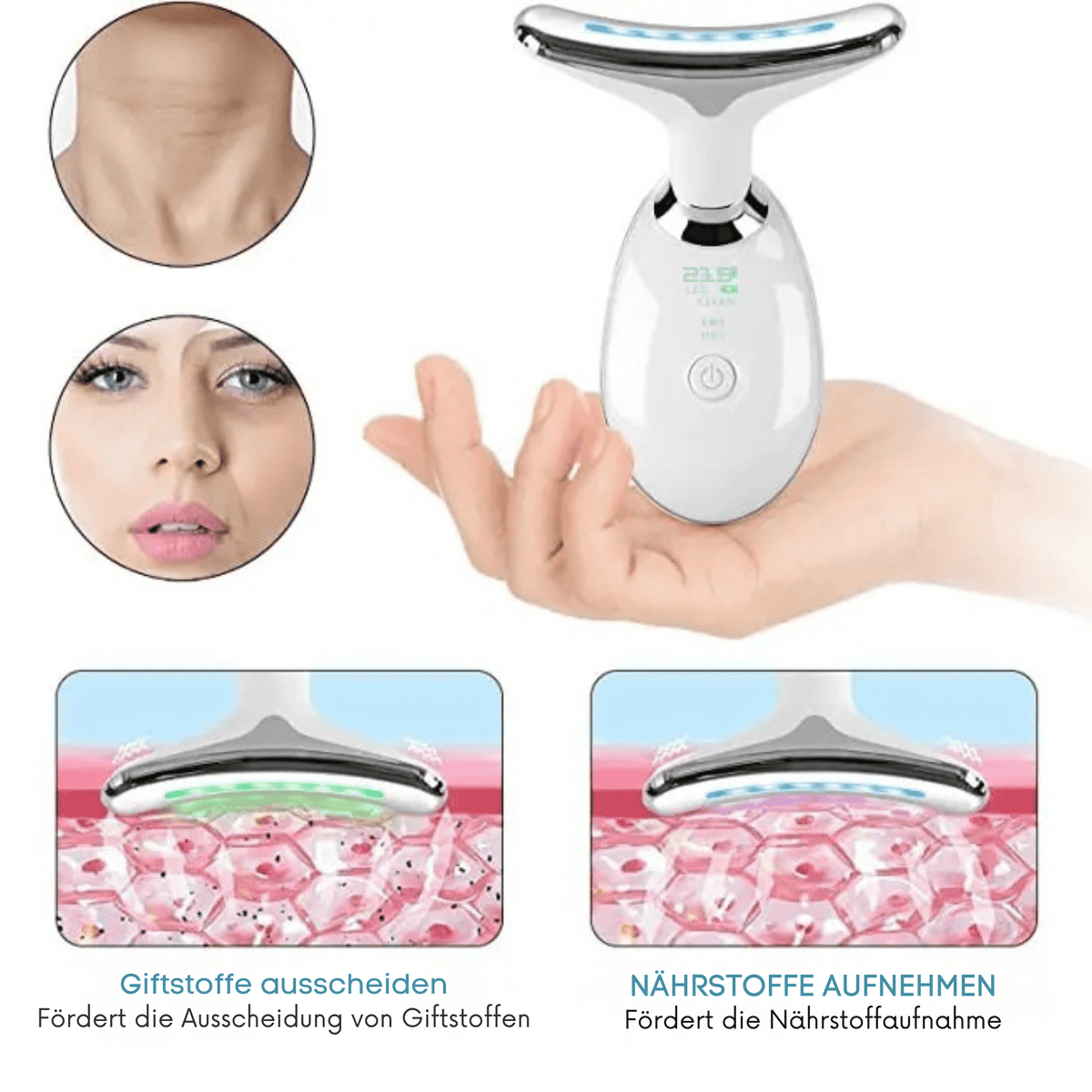 LiftingLicht™ / Nacken-Gesichts-Massagegerät-Anti-Falten & Verjüngend - Sopheria