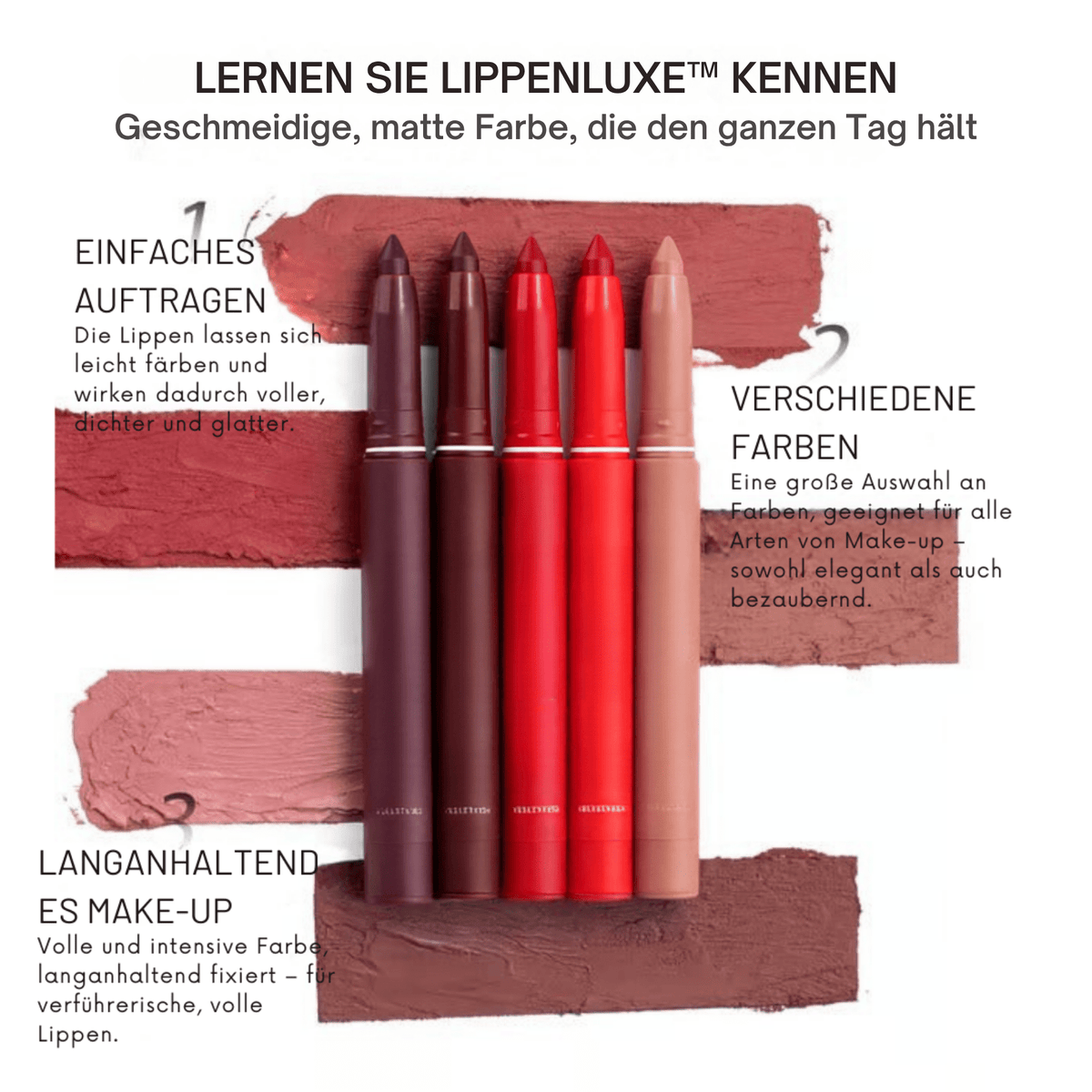 LippenLuxe – Matter 2-in-1 Lippenstift Stift - Sopheria