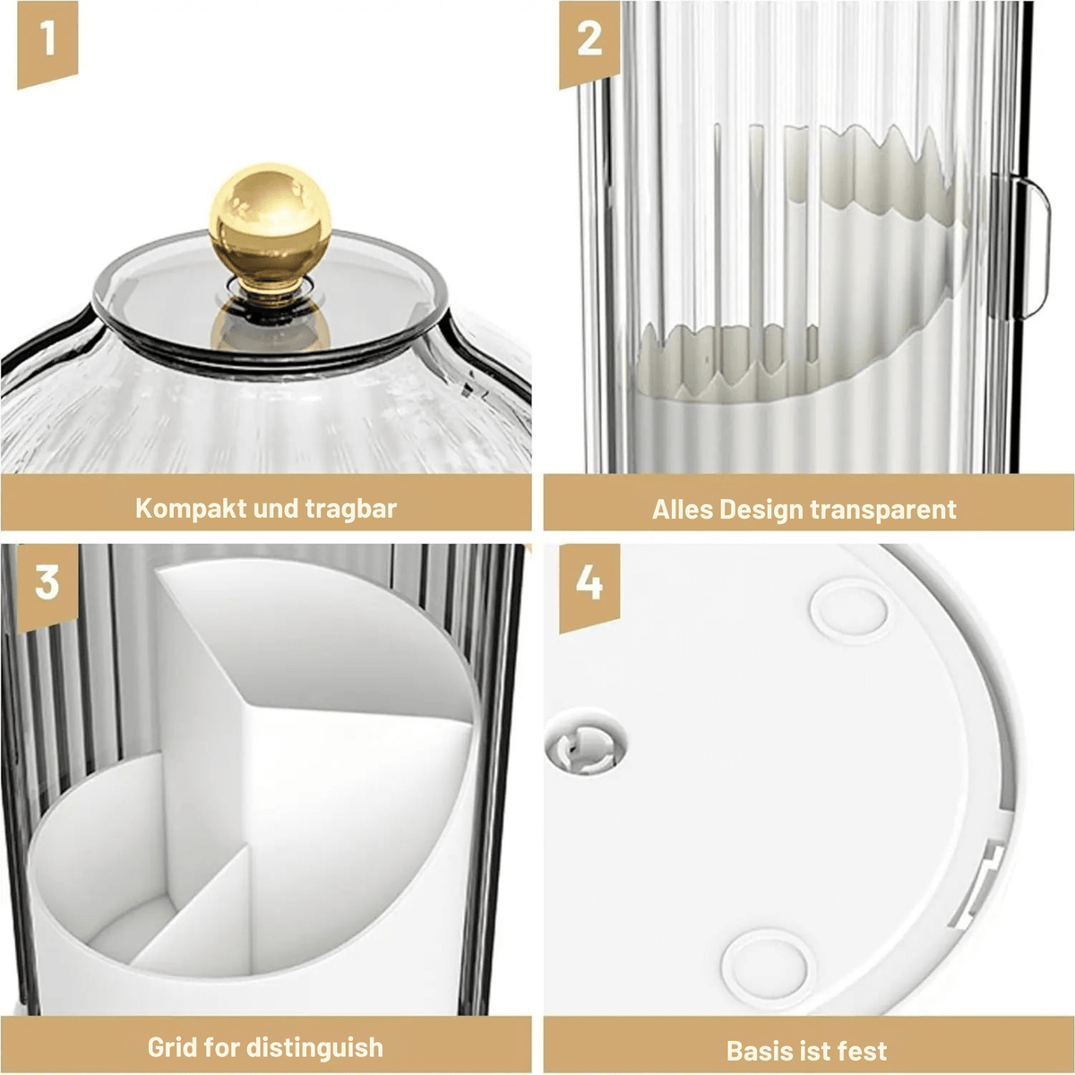 OrgaOber™ / Zahnbürsten-Organizer mit Schiebedeckel für saubere und staubfreie Aufbewahrung im Badezimmer - Sopheria