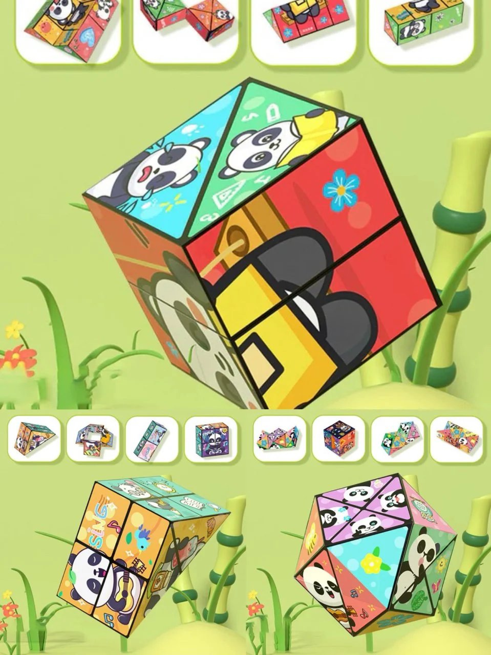 PandaPuzzle™ / Kreativer, faltbarer Panda-Zauberwürfel für Kinder - Sopheria