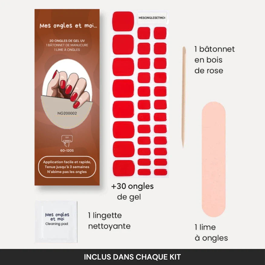 French-Weißes Gel-Pediküre-Set