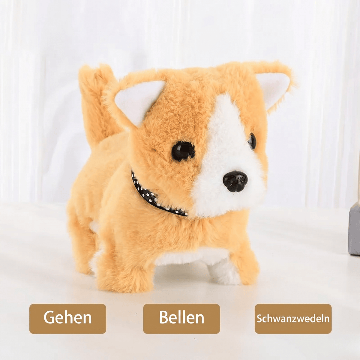 Puppino - Interaktiver Plüsch Hund mit lebensechten Bewegungen - Sopheria