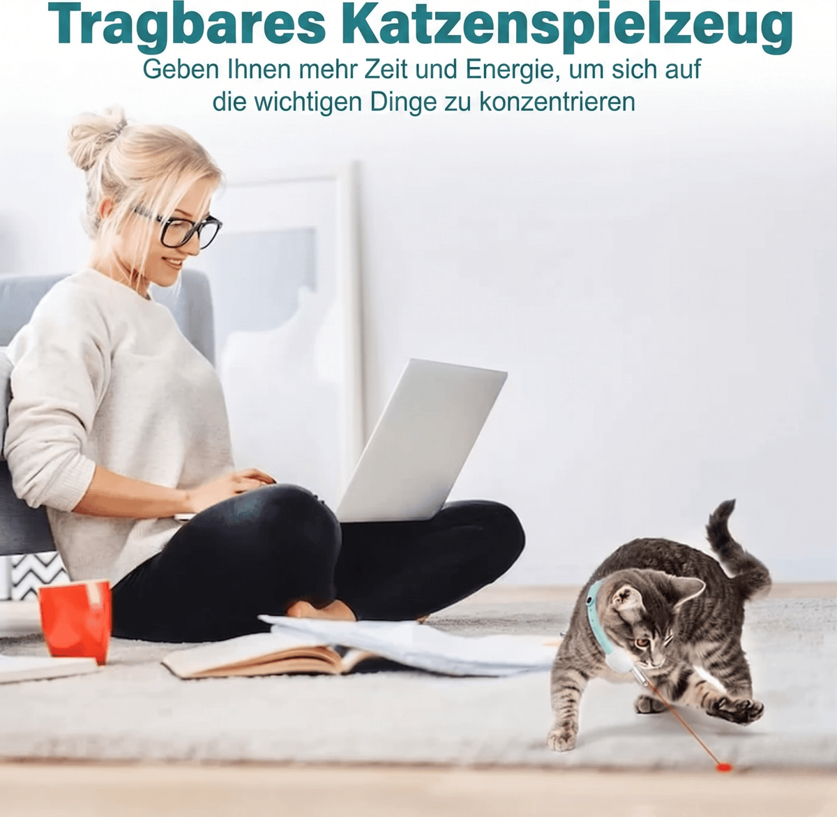 Purrnova - Interaktives Laser Halsband für aktive Katzen - Sopheria