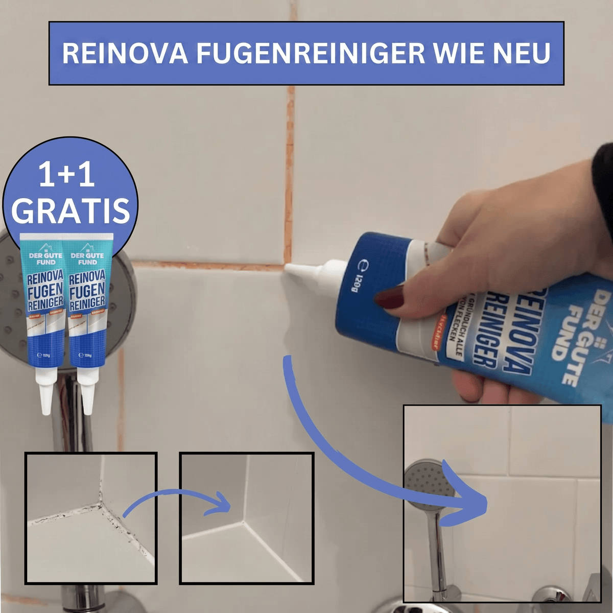Reinova - Tiefenreiniger für Fugen ohne Schrubben (1+1 GRATIS) - Sopheria