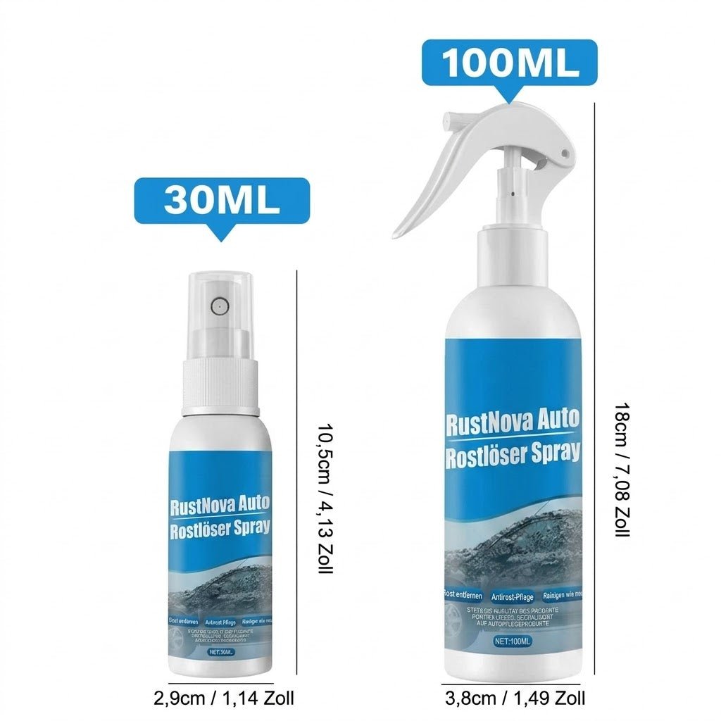 RustNova - Auto Rostlöser Spray für Metall, Felgen & Lackschutz - Sopheria