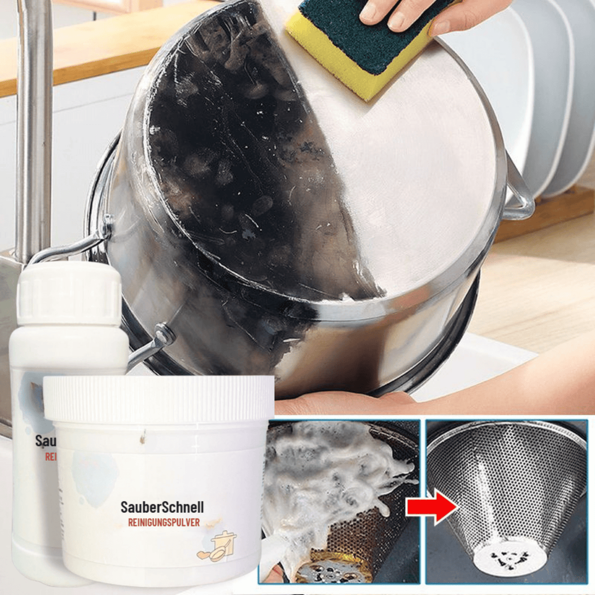 SauberSchnell™ / Alles in einem Reinigungs Pulver (1+1 GRATIS) - Sopheria