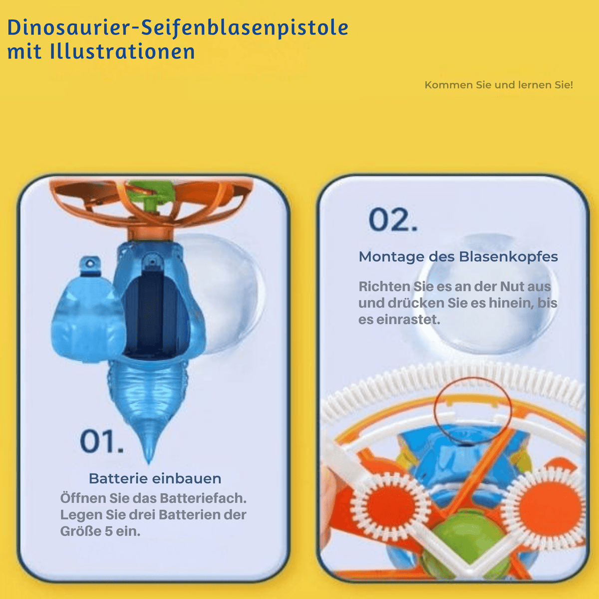 SchnaufSaurus™ / Tragbarer Dinosaurier-Seifenblasenblaster - Sopheria