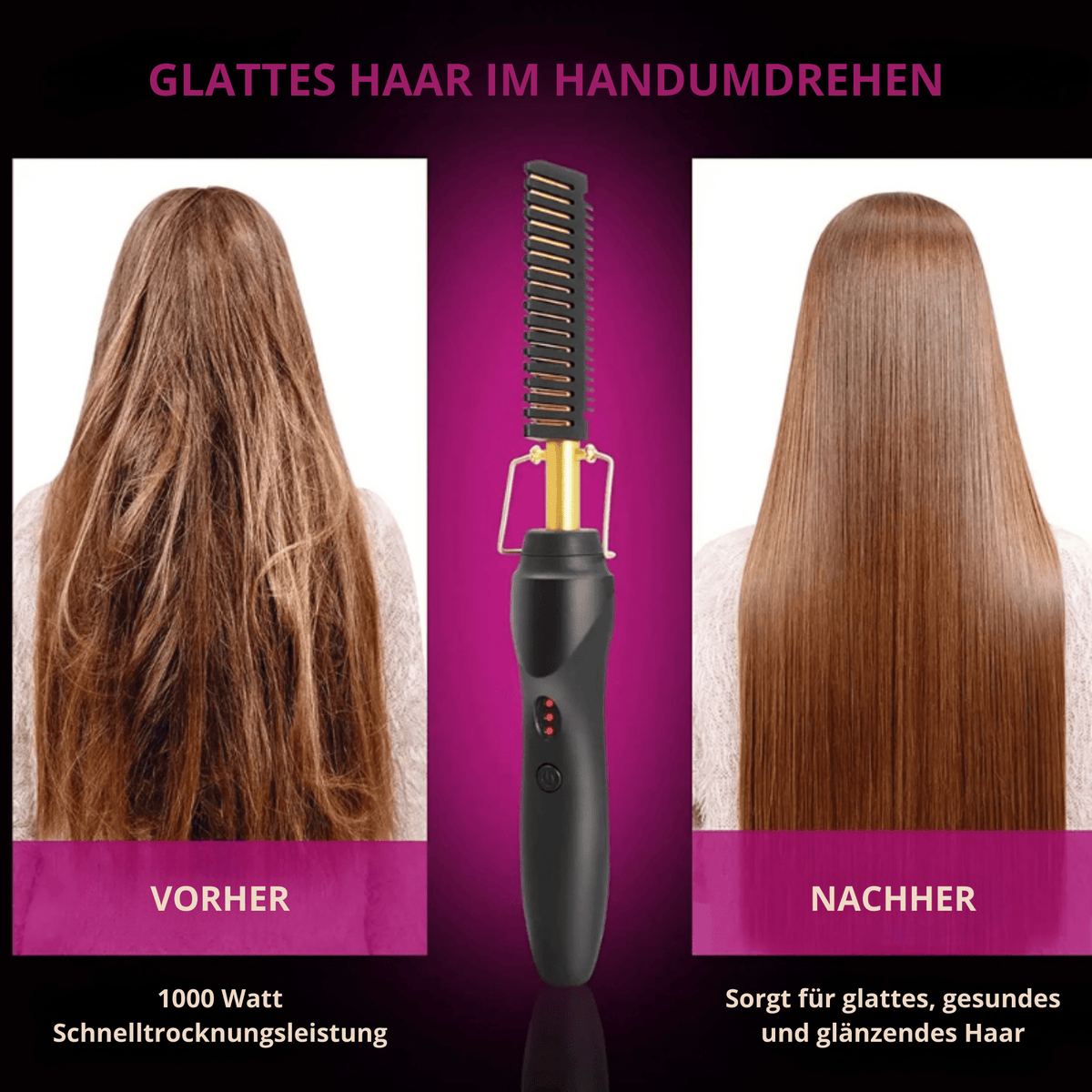 SeidenStrahl™ / Elektrischer Titan Haarglätter Kamm - Sopheria