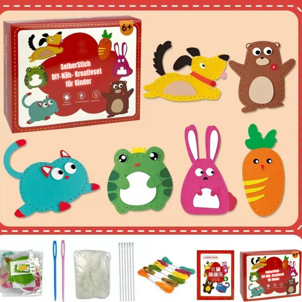 SelberStich™ / Nähsets für Kinder zum Selbermachen - Sopheria