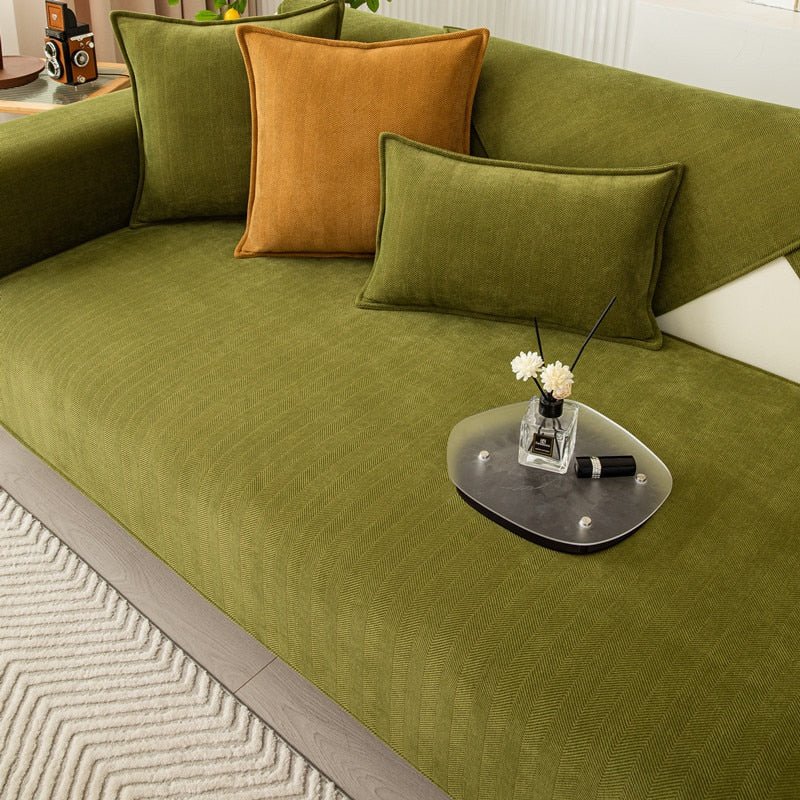 SofaSchild™ / Luxuriöser Chenille-Herringbone-Sofaschoner - Sopheria