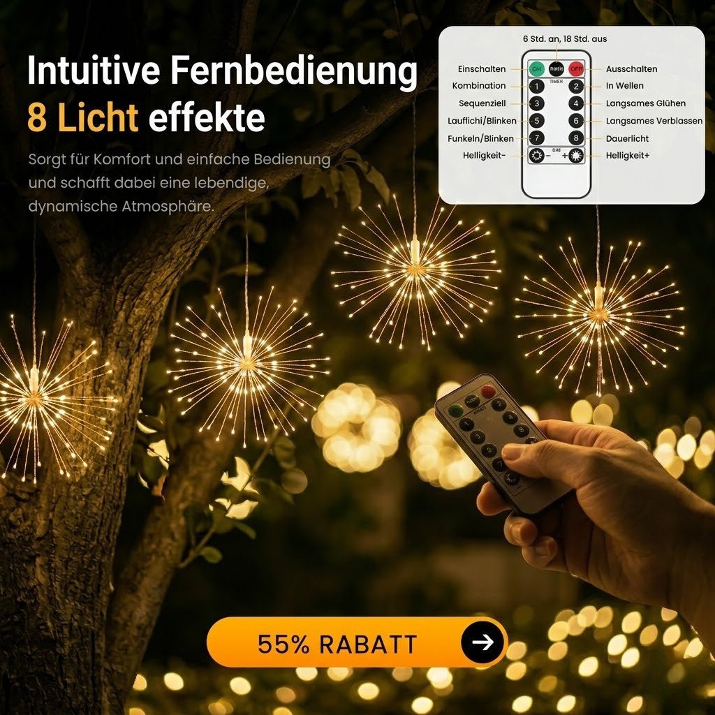 Sparklora - Solarbetriebene hängende Feuerwerkslichter - Sopheria