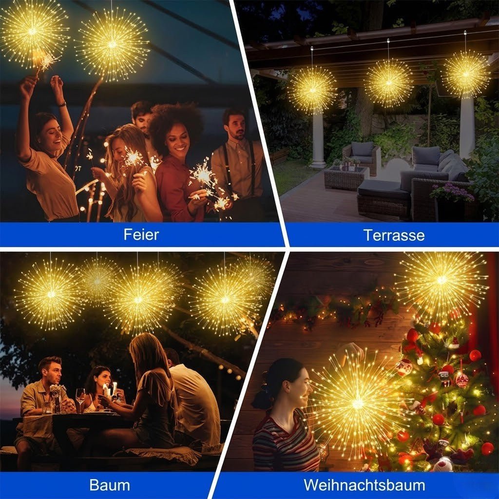 Sparklora - Solarbetriebene hängende Feuerwerkslichter - Sopheria