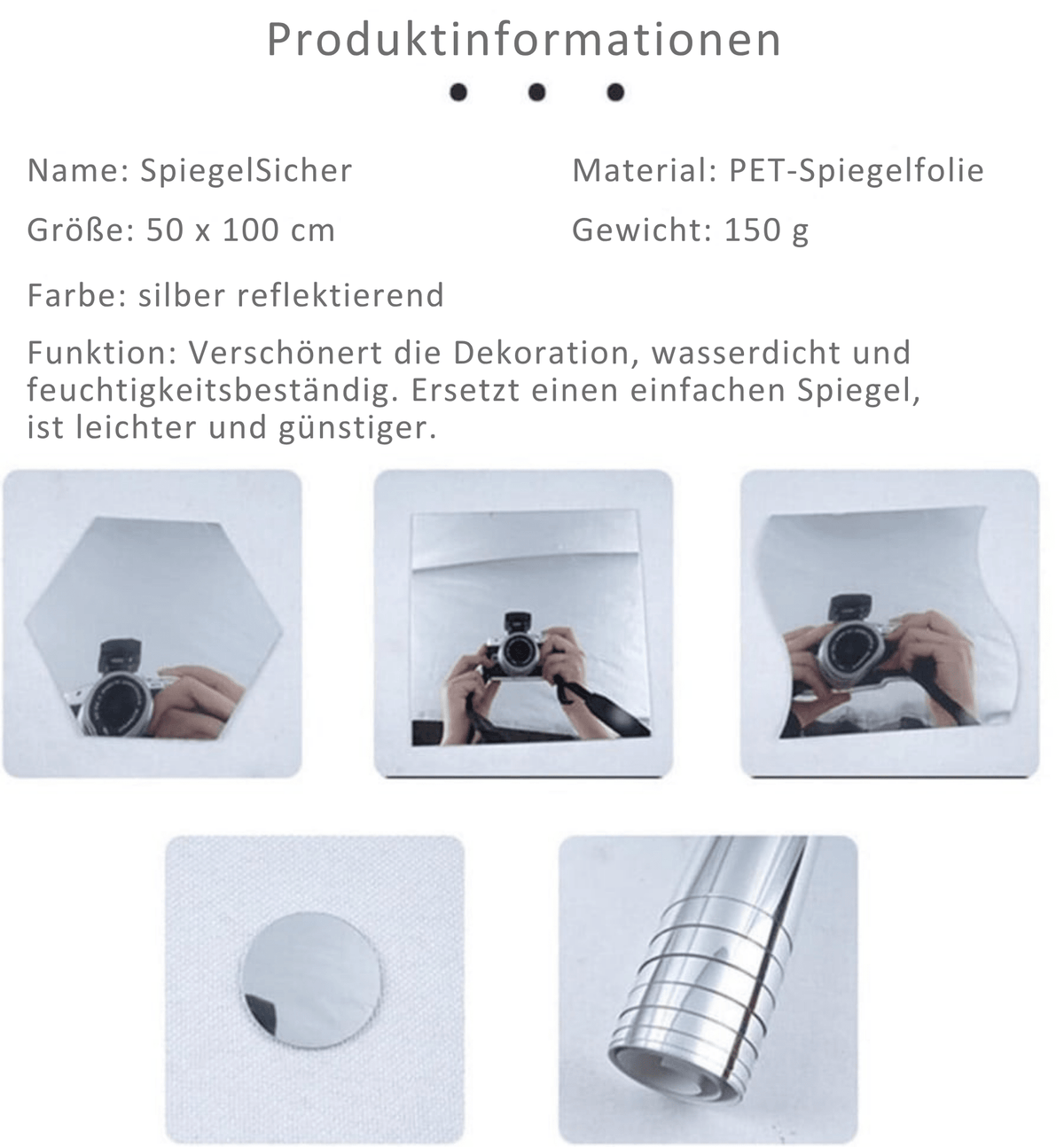 SpiegelSicher / Sicherer Und Bruchsicherer Ultra-Flexibler Spiegel - Sopheria