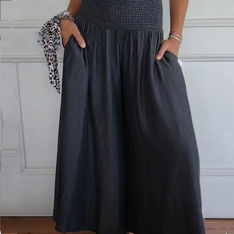 Nel™ / Trendige Weitbeinige Hochtaillierte Hose