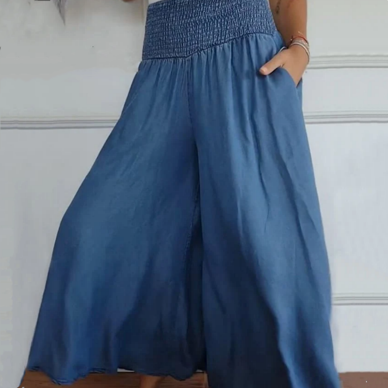 Nel™ / Trendige Weitbeinige Hochtaillierte Hose