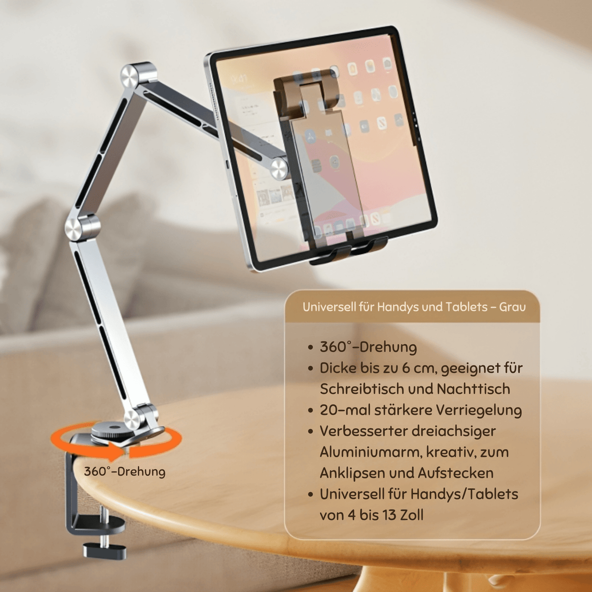 StänderStark™ / Stabiler Tablet- Und Handyhalter - Sopheria