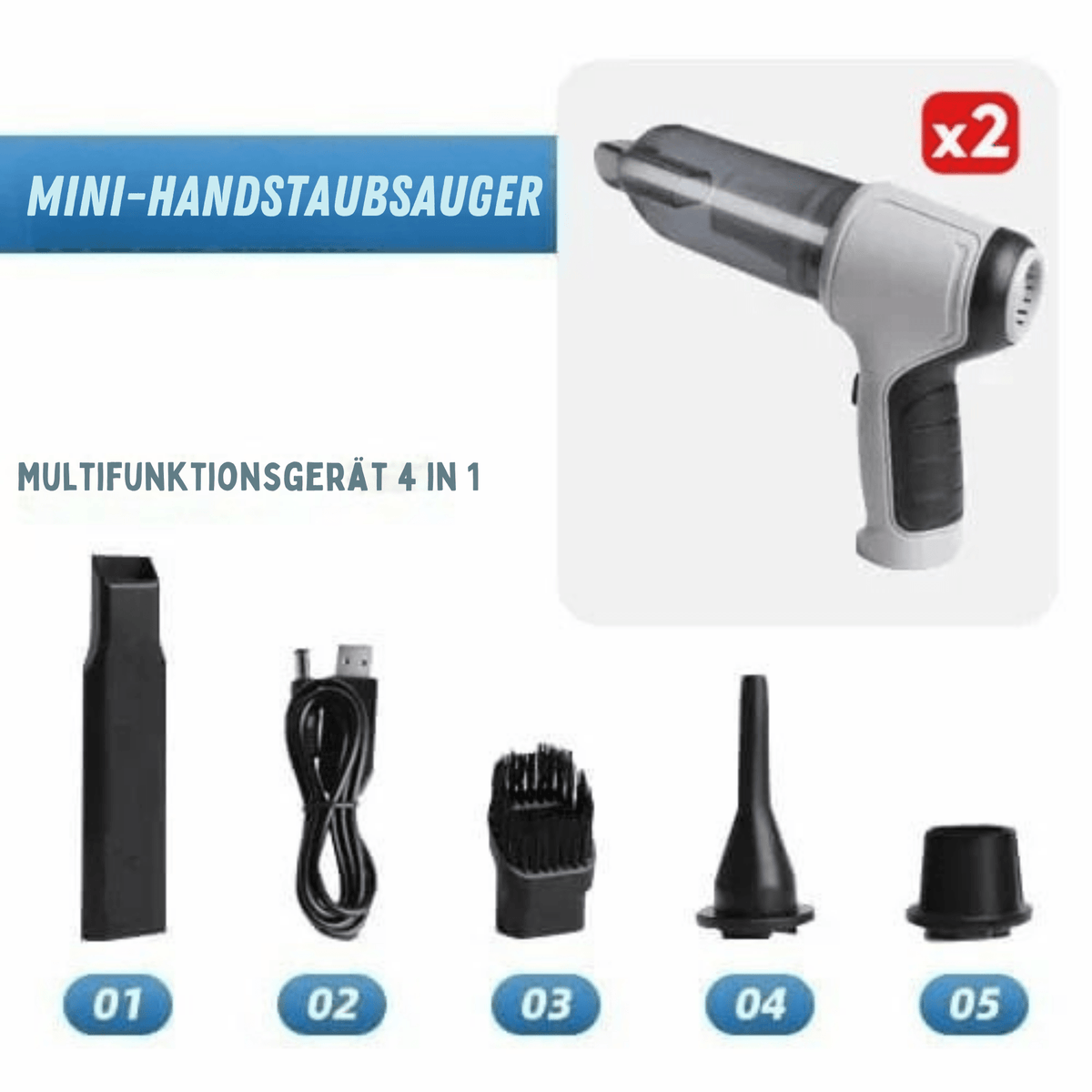 StaubStar™ / Kabelloser Handstaubsauger fürs Auto - Sopheria