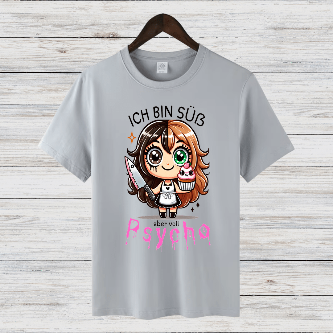 Süß und Psycho | Lustiges Statement Shirt | Humorvolles Design für Frauen | Geschenkidee für Wintertage - Sopheria