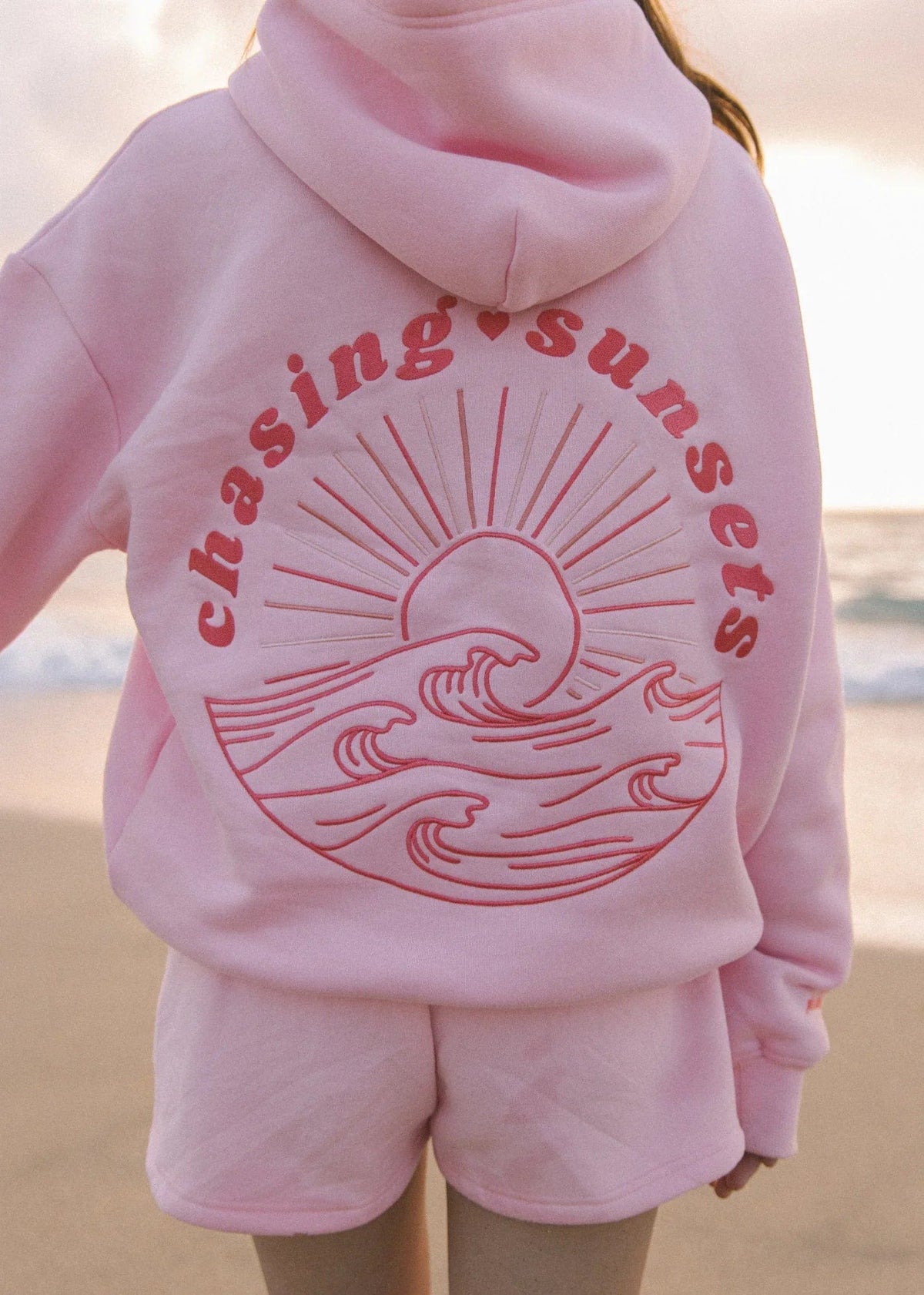 Tanja™ / Sonnenuntergang Wellen Hoodie - Sopheria