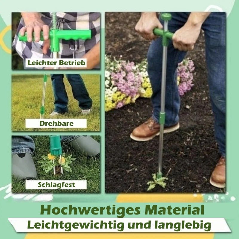TerraPull - Unkrautstecher mit Pedal Dreizack Wurzelentferner für Garten - Sopheria